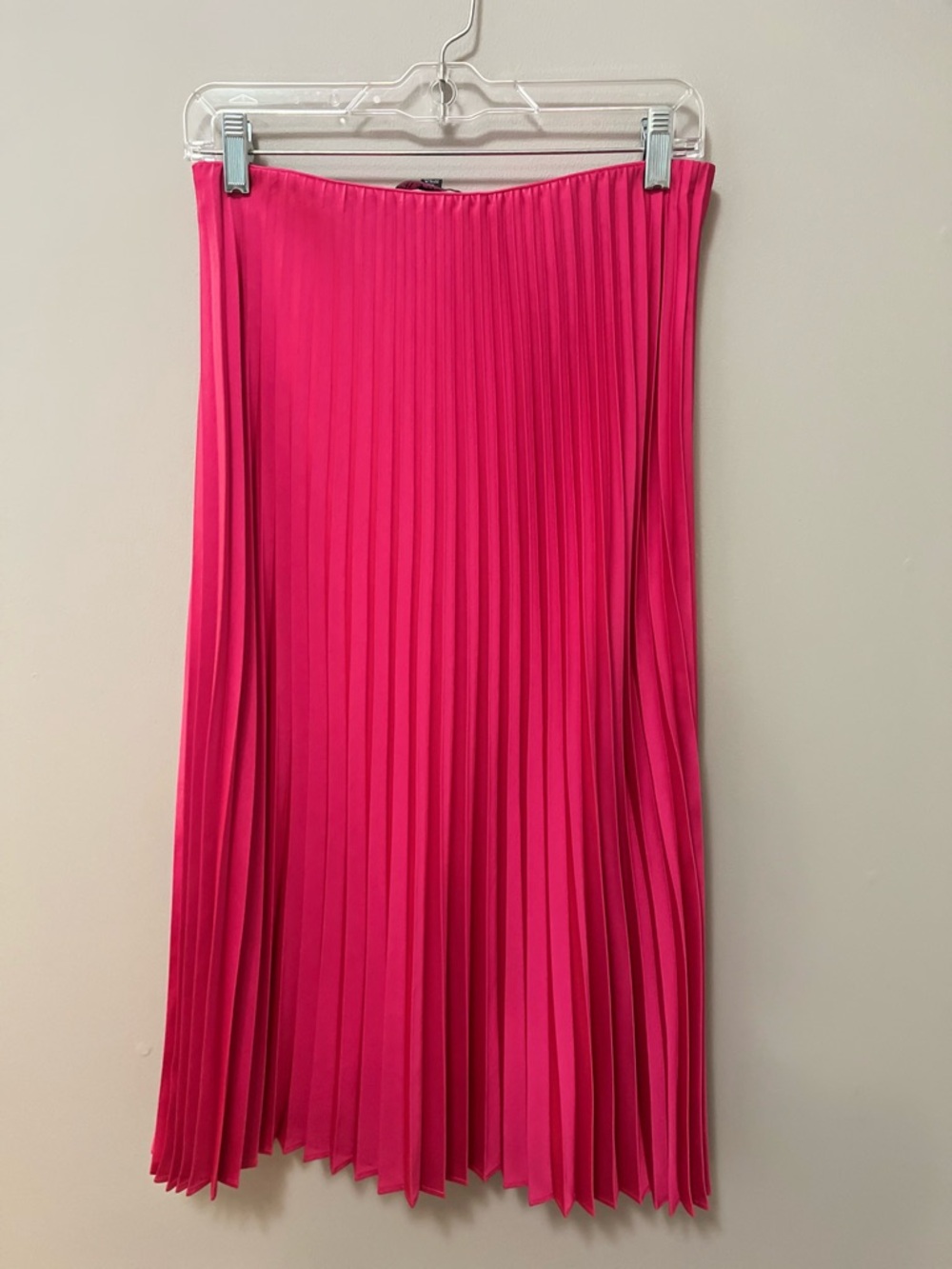 J. Crew  Pink Pleated pull on Maria Midi Skirt XS - Picture 2 of 4